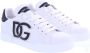 Dolce & Gabbana Witte Leren Sneakers Ronde Neus Vetersluiting White Dames - Thumbnail 6