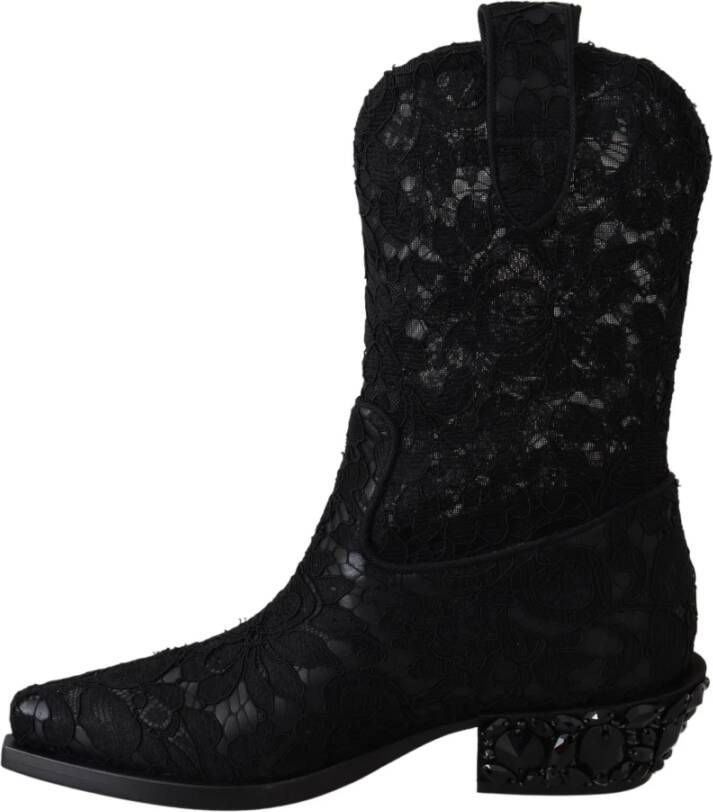 Dolce & Gabbana Cowboy Boots Black Dames