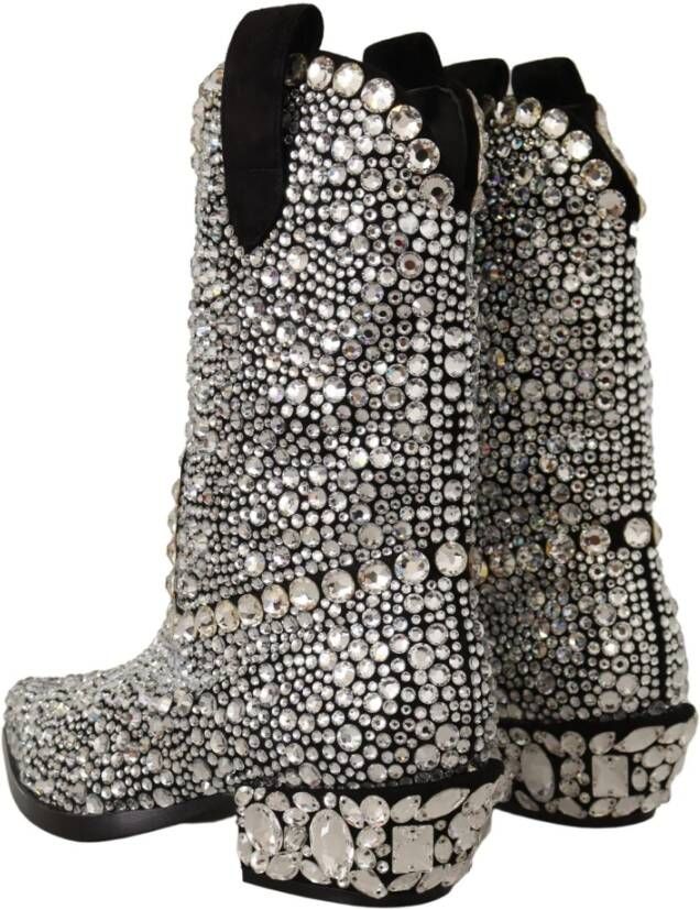Dolce & Gabbana Cowboy Boots Gray Dames
