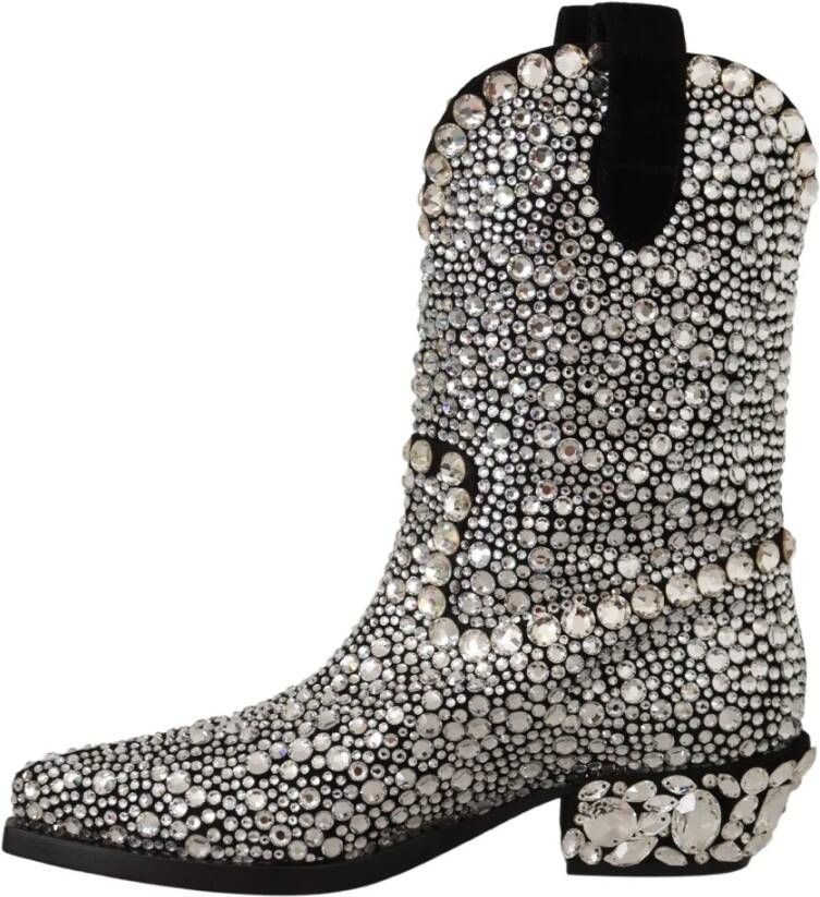 Dolce & Gabbana Cowboy Boots Gray Dames
