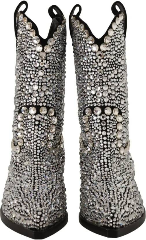 Dolce & Gabbana Cowboy Boots Gray Dames