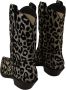 Dolce & Gabbana Luipaard Cowboy Laarzen Zwart en Grijs Black Dames - Thumbnail 9