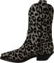 Dolce & Gabbana Luipaard Cowboy Laarzen Zwart en Grijs Black Dames - Thumbnail 10