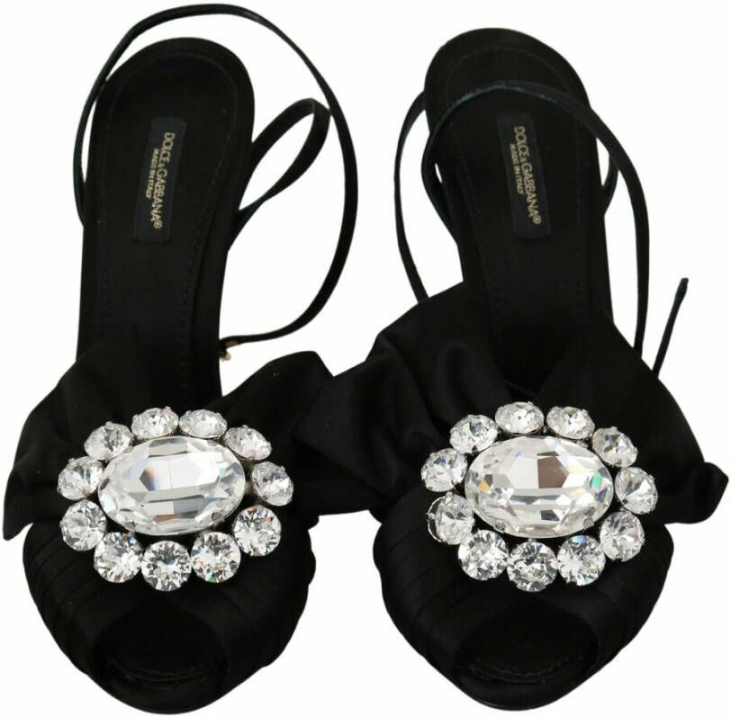 Dolce & Gabbana Crystals Ankle Strap Sandals Zwart Dames