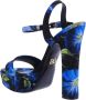 Dolce & Gabbana Dames Charmeuse Platform Sandals Blu Blue Dames - Thumbnail 3