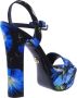 Dolce & Gabbana Dames Charmeuse Platform Sandals Blu Blue Dames - Thumbnail 4