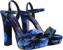 Dolce & Gabbana Dames Charmeuse Platform Sandals Blu Blue Dames - Thumbnail 5