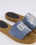 Dolce&Gabbana Slippers & Mules Dames Flower Power Blauw in blauw - Thumbnail 7