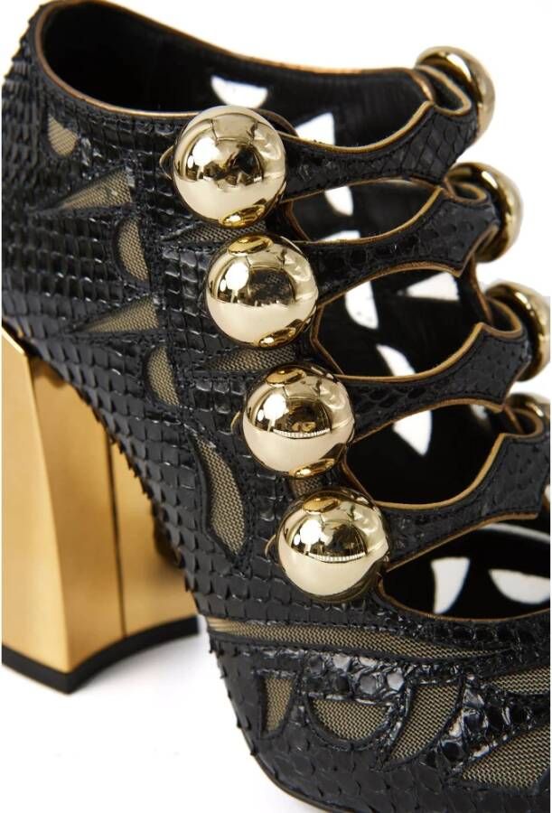 Dolce & Gabbana Dames Hakken Slangen Schoenen Black Dames