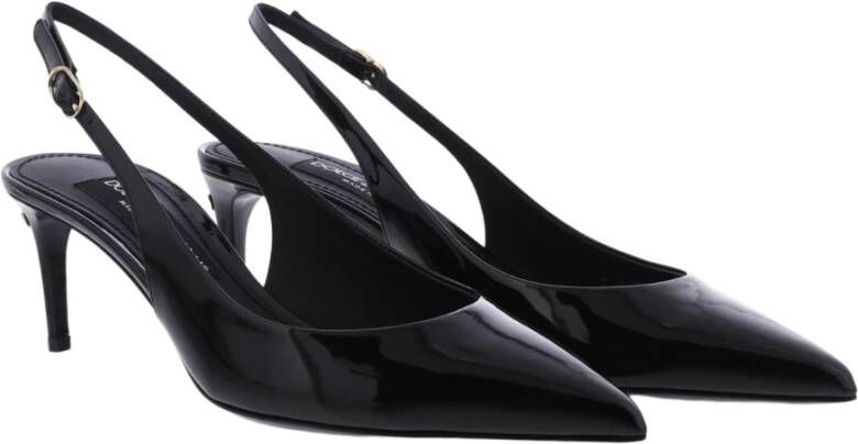 Dolce & Gabbana Dames Patent Leather Slingback Zwart Black Dames