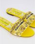 Dolce & Gabbana Dames Platte Slides Yellow Dames - Thumbnail 5