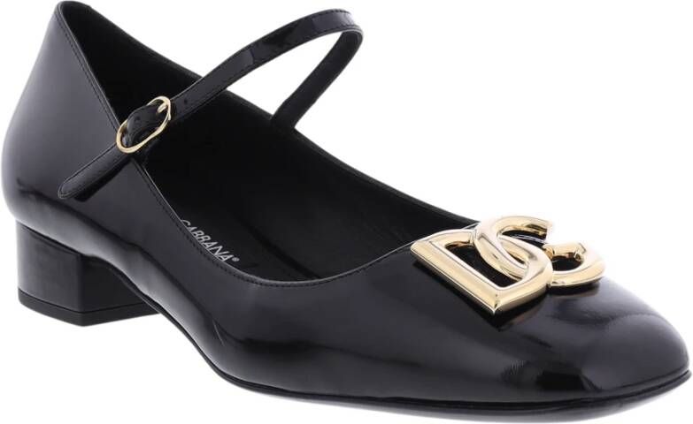 Dolce & Gabbana Dames Polished Mary Jane Zwart Black Dames