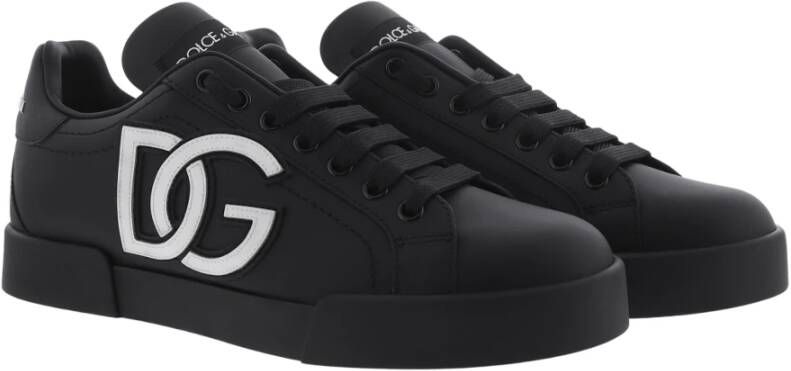 Dolce & Gabbana Dames Portofino Sneaker DGLogo Zwart Black Dames
