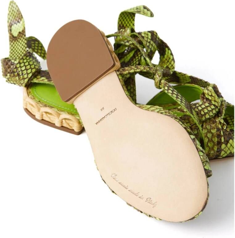 Dolce & Gabbana Dames Slange Sandalen Green Dames