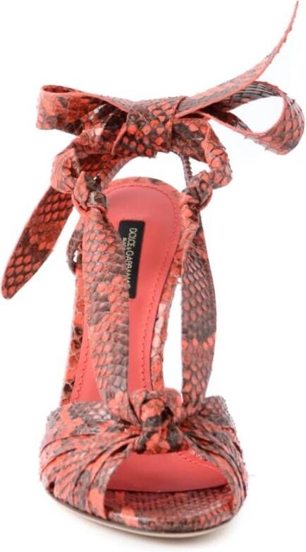 Dolce & Gabbana Dames Slangenhak Sandalen Roze Dames