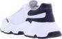Dolce & Gabbana Chique Zwarte en Witte Leren Sneakers White Dames - Thumbnail 3