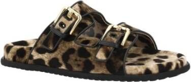 Dolce & Gabbana Dierenprint sandalen met dubbele band Multicolor Dames