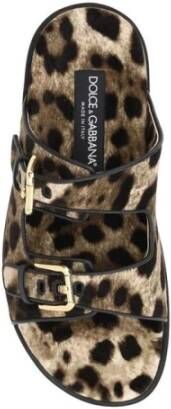 Dolce & Gabbana Dierenprint sandalen met dubbele band Multicolor Dames