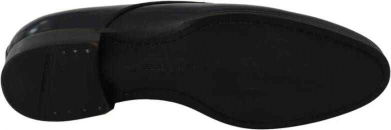 Dolce & Gabbana Donkerblauwe Leren Derbyjurk Schoenen Blue Heren