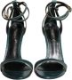 Dolce & Gabbana Donkergroene Leren Hakken Sandalen Schoenen Green Dames - Thumbnail 2