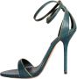 Dolce & Gabbana Donkergroene Leren Hakken Sandalen Schoenen Green Dames - Thumbnail 5