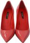 Dolce & Gabbana Donkerroze Patentleren Hakken Pumps Pink Dames - Thumbnail 4