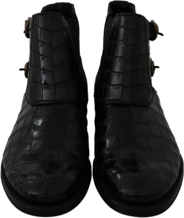 Dolce & Gabbana Echte Derby Brogue Laarzen Zwart Heren
