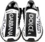 Dolce & Gabbana Elastische Technische Stof Sneakers Zwart Wit Multicolor Dames - Thumbnail 5