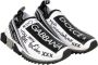 Dolce & Gabbana Elastische Technische Stof Sneakers Zwart Wit Multicolor Dames - Thumbnail 6
