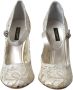 Dolce & Gabbana Elegante Blokhak Sandalen Roomwit Beige Dames - Thumbnail 26