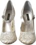 Dolce & Gabbana Elegante Blokhak Sandalen Roomwit Beige Dames - Thumbnail 12