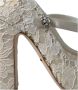 Dolce & Gabbana Elegante Blokhak Sandalen Roomwit Beige Dames - Thumbnail 30