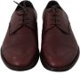 Dolce & Gabbana Rode Bordeaux Leren Formele Schoenen Red Heren - Thumbnail 3