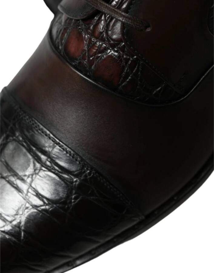 Dolce & Gabbana Elegante Bruine Formele Derby Schoenen