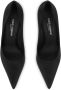 Dolce & Gabbana Zwarte Leren Hoge Hak Slip-On Schoenen Black Dames - Thumbnail 4