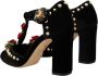 Dolce & Gabbana Elegante Mary Jane Pumps met fluwelen T-bandje Black Dames - Thumbnail 4