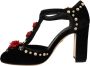 Dolce & Gabbana Elegante Mary Jane Pumps met fluwelen T-bandje Black Dames - Thumbnail 5