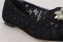 Dolce & Gabbana Elegante platte Vally-schoenen met bloemenkant Black Dames - Thumbnail 7