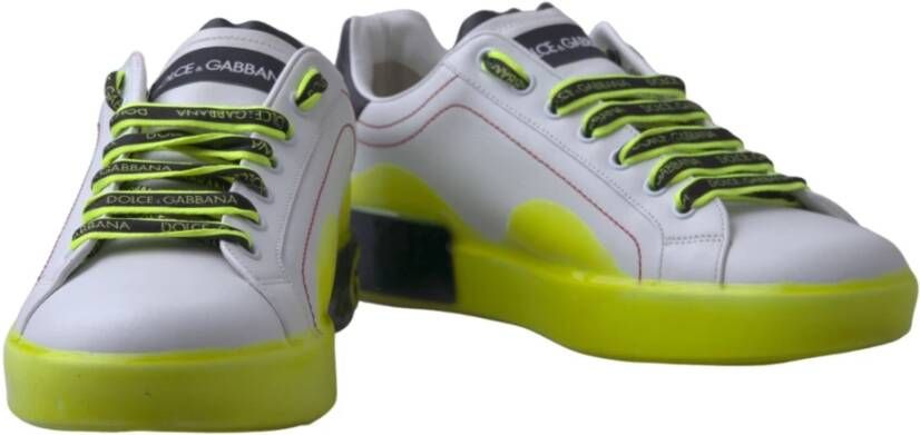 Dolce & Gabbana Elegante Portofino Lage Top Lederen Sneakers Multicolor Heren
