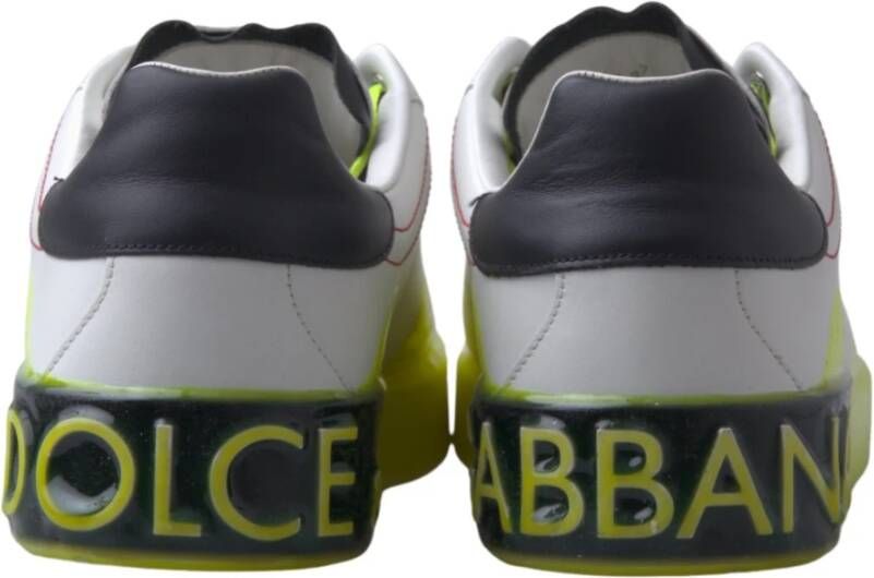 Dolce & Gabbana Elegante Portofino Lage Top Lederen Sneakers Multicolor Heren