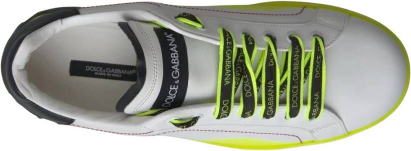 Dolce & Gabbana Elegante Portofino Lage Top Lederen Sneakers Multicolor Heren