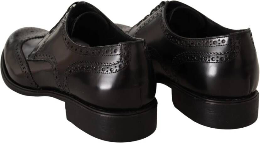 Dolce & Gabbana Elegante Wingtip Derby Oxford Schoenen Black Heren