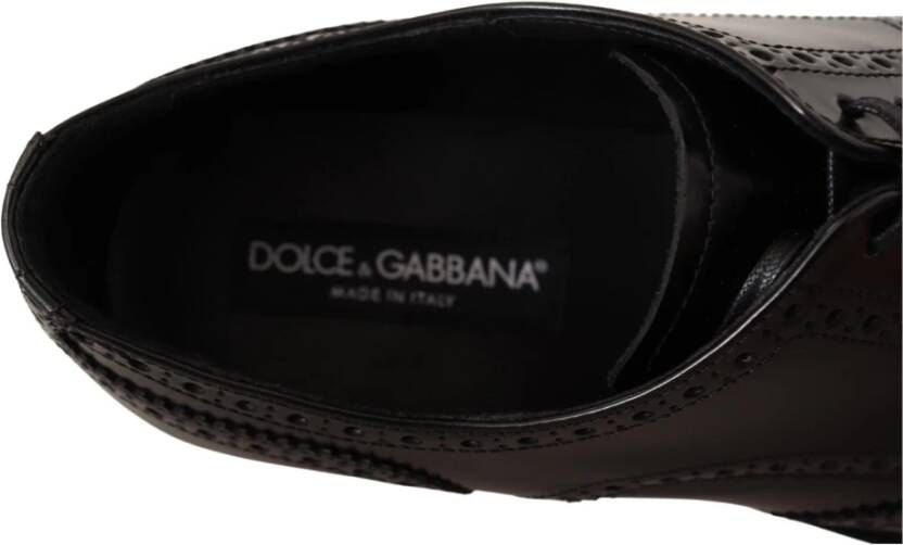 Dolce & Gabbana Elegante Wingtip Derby Oxford Schoenen Black Heren