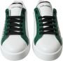 Dolce & Gabbana Elegante Witte Kroon Leren Sneakers White Heren - Thumbnail 2