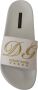 Dolce & Gabbana Elegante witte leren sandalen met gouden borduursel - Thumbnail 3