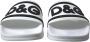 Dolce & Gabbana Witte Rubberen Slides met Logo Print White Heren - Thumbnail 6