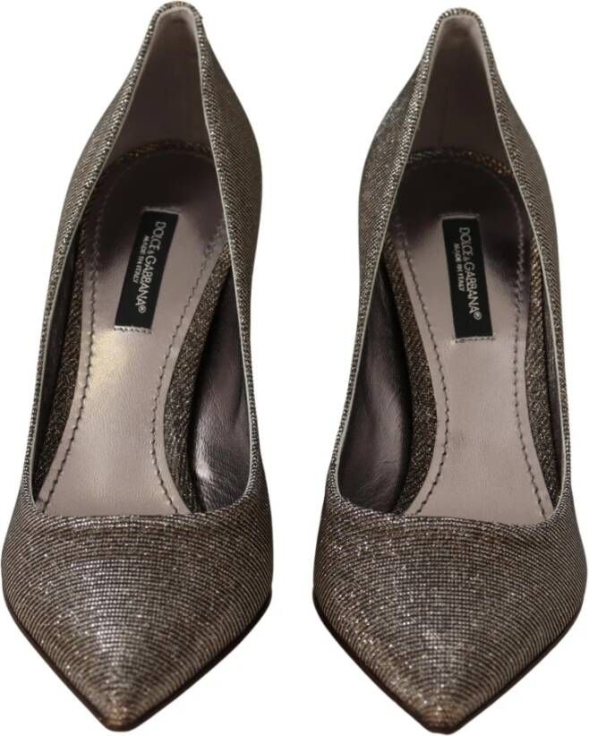 Dolce & Gabbana Elegante Zilveren Hakken Pumps Klassiek