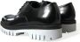 Dolce & Gabbana Elegante Zwart en Wit Leren Derby Schoenen Black Heren - Thumbnail 10