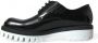 Dolce & Gabbana Elegante Zwart en Wit Leren Derby Schoenen Black Heren - Thumbnail 11