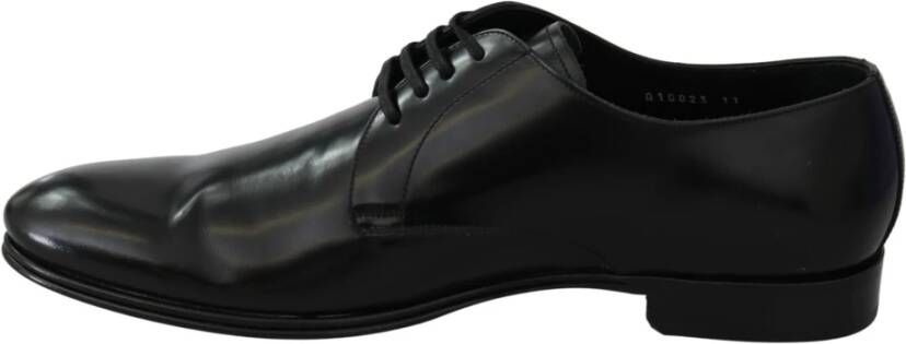 Dolce & Gabbana Elegante Zwarte Leren Derby Schoenen